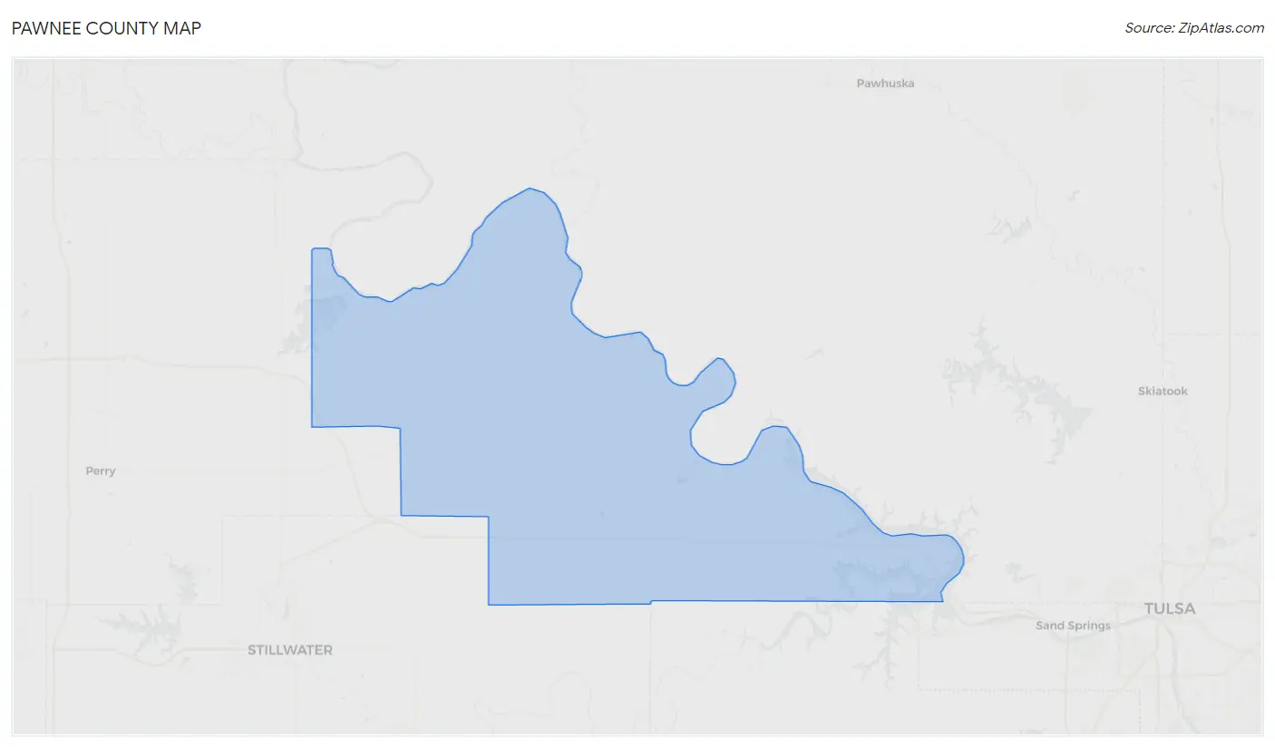 Pawnee County Map