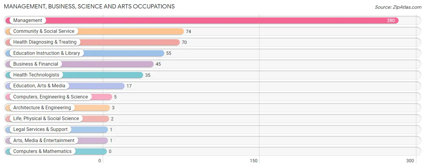 Management, Business, Science and Arts Occupations in Roger Mills County