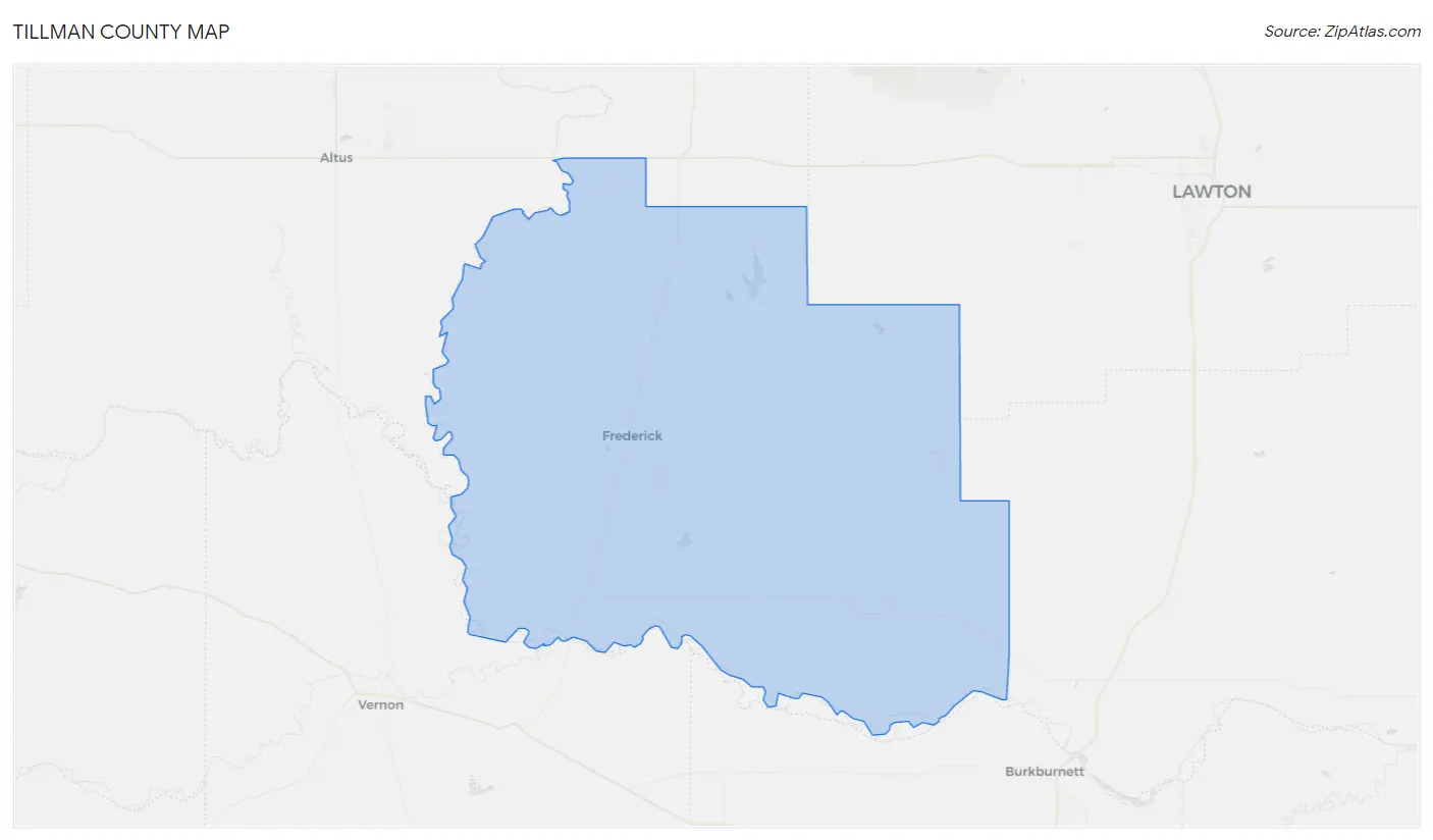 Tillman County Map