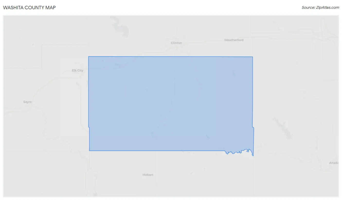 Washita County Map