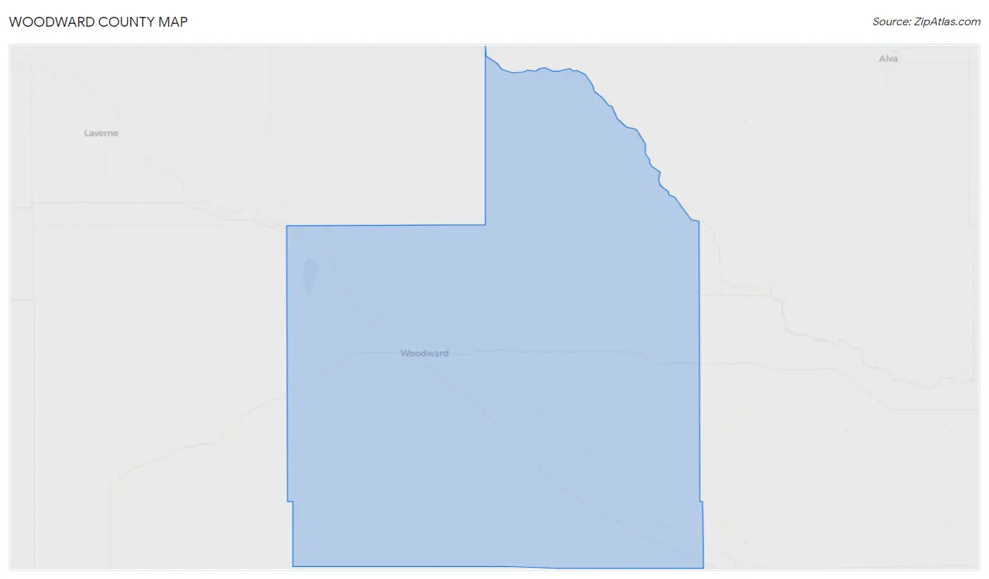 Woodward County Map