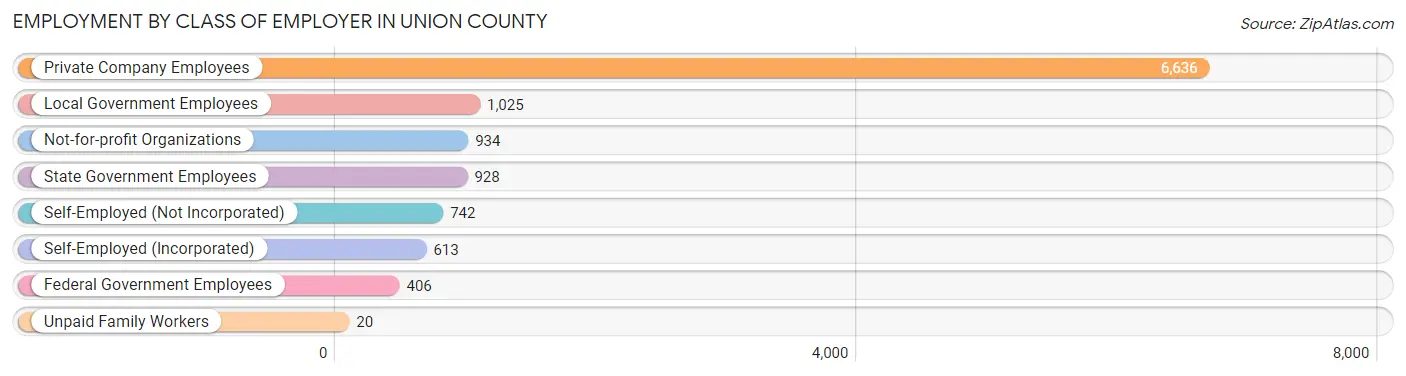 Employment by Class of Employer in Union County