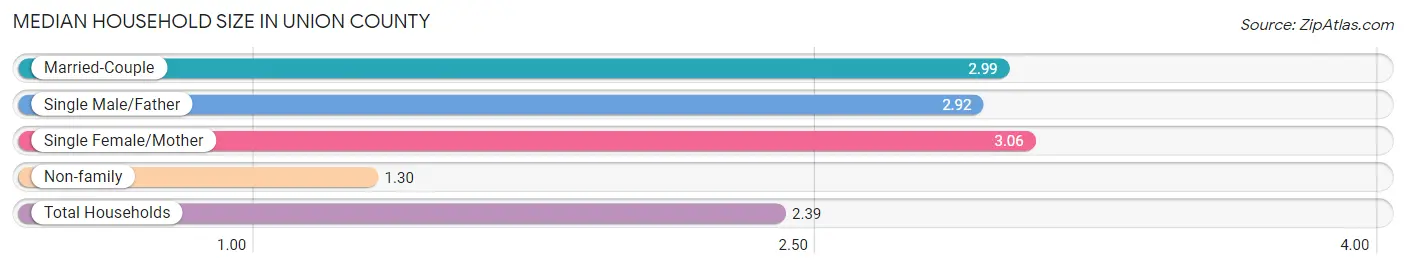 Median Household Size in Union County