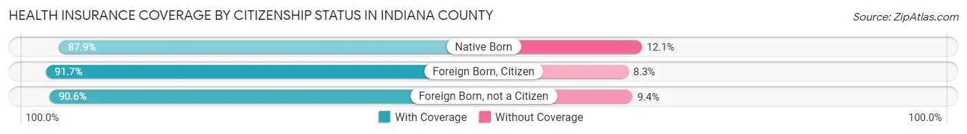 Health Insurance Coverage by Citizenship Status in Indiana County