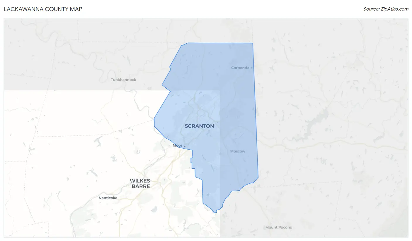 Lackawanna County Map