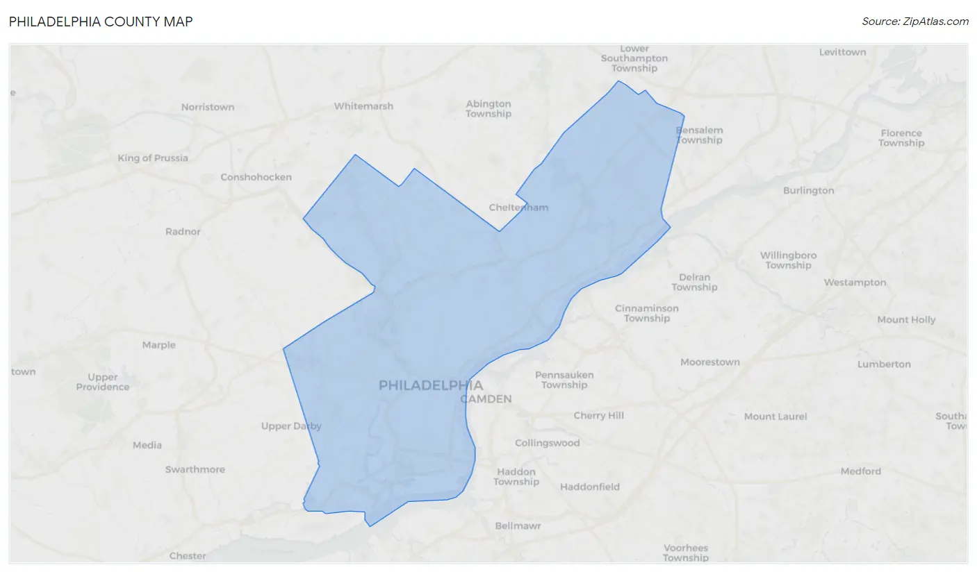 Philadelphia County Map