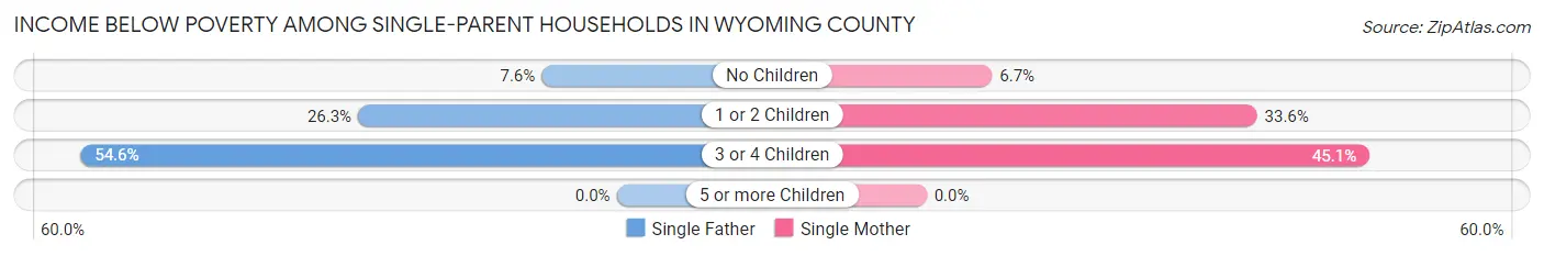Income Below Poverty Among Single-Parent Households in Wyoming County