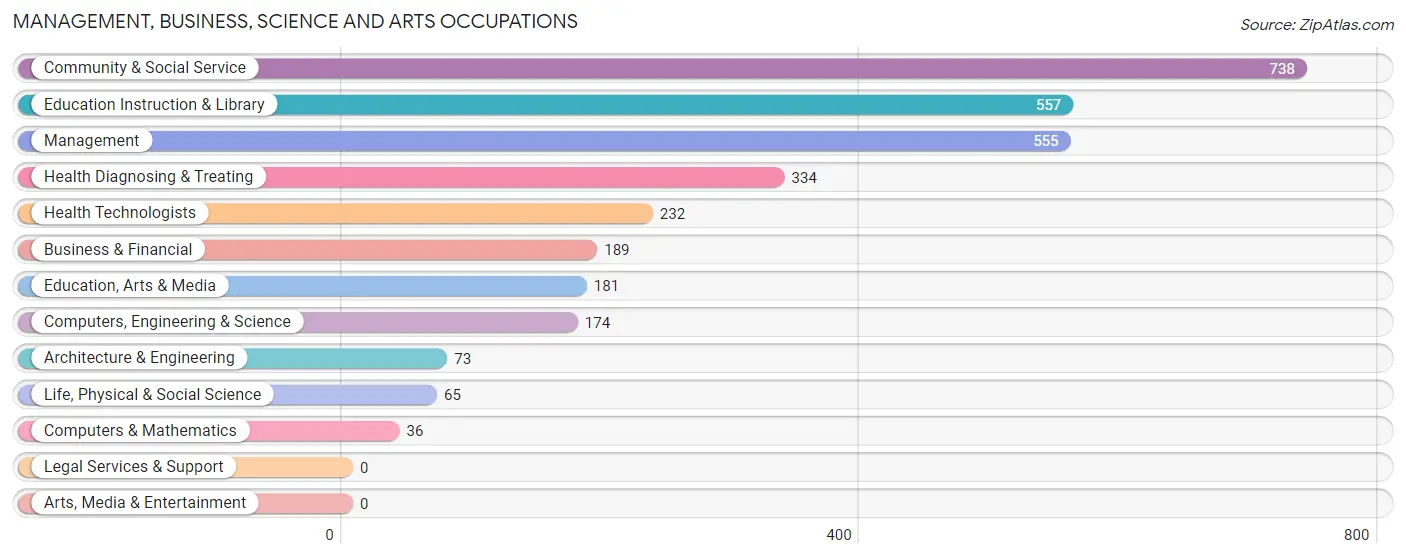 Management, Business, Science and Arts Occupations in Aibonito Municipio