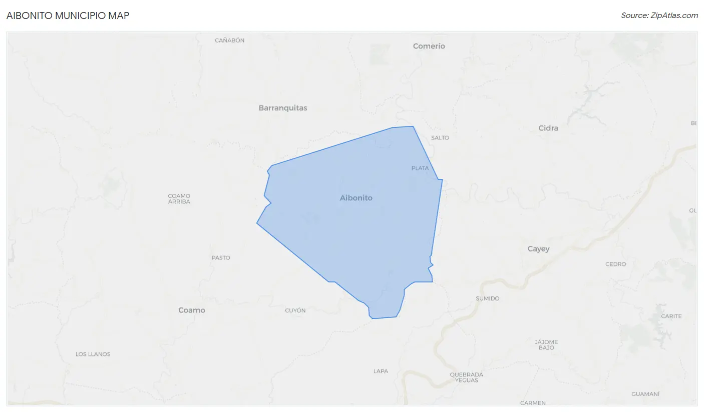 Aibonito Municipio Map