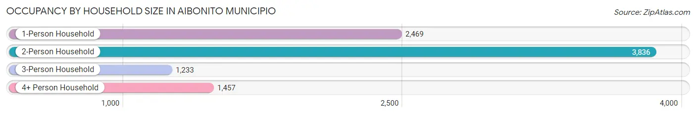 Occupancy by Household Size in Aibonito Municipio