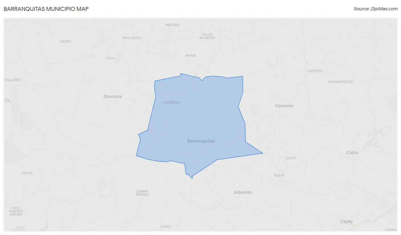 Barranquitas Municipio Map