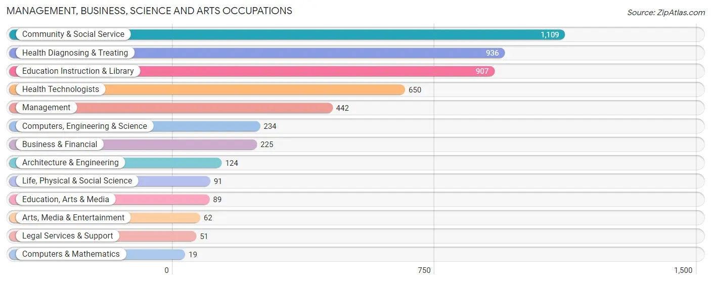 Management, Business, Science and Arts Occupations in Camuy Municipio