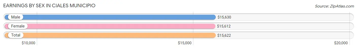 Earnings by Sex in Ciales Municipio