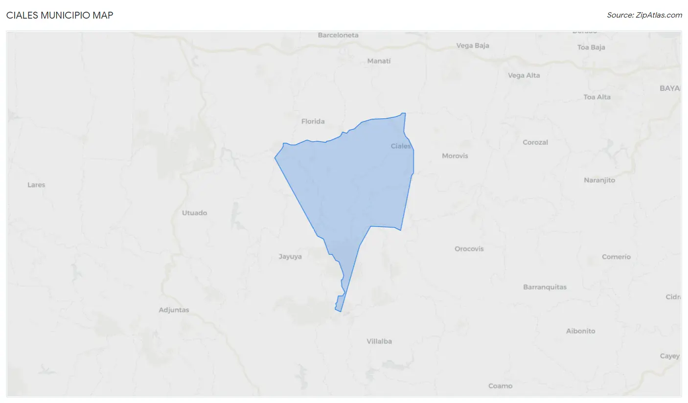 Ciales Municipio Map