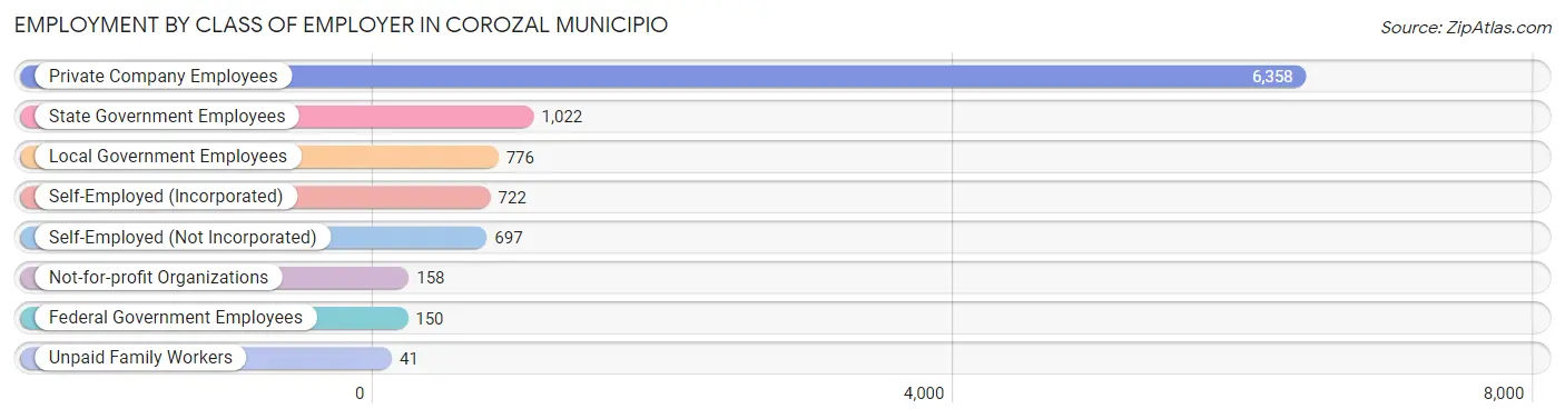 Employment by Class of Employer in Corozal Municipio