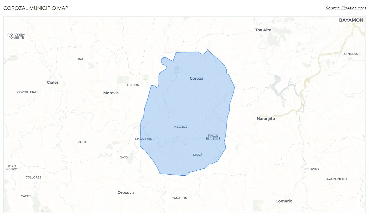 Corozal Municipio Map