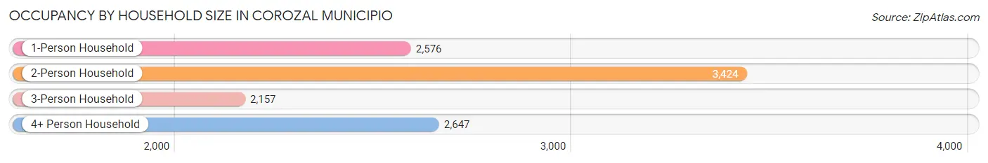 Occupancy by Household Size in Corozal Municipio