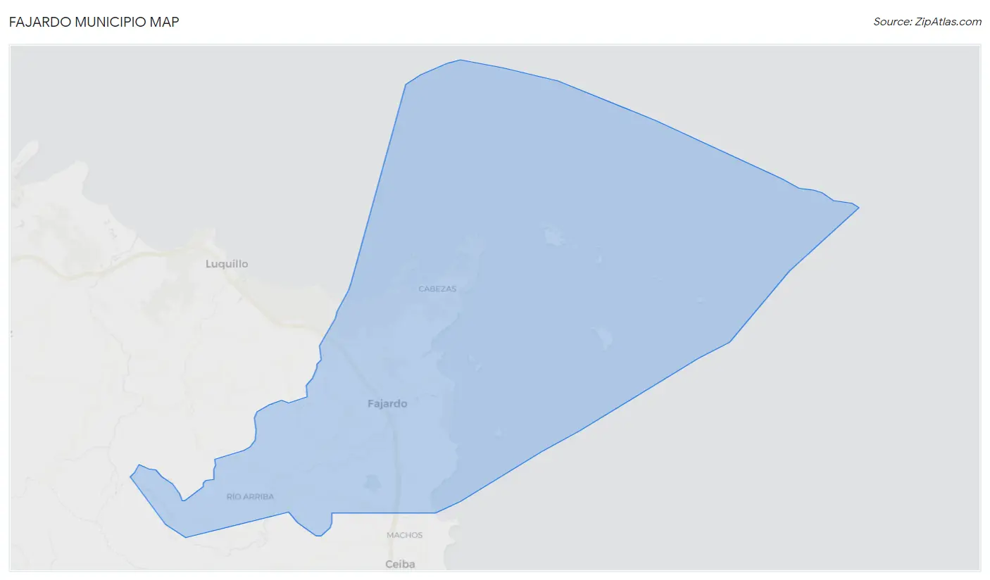 Fajardo Municipio Map