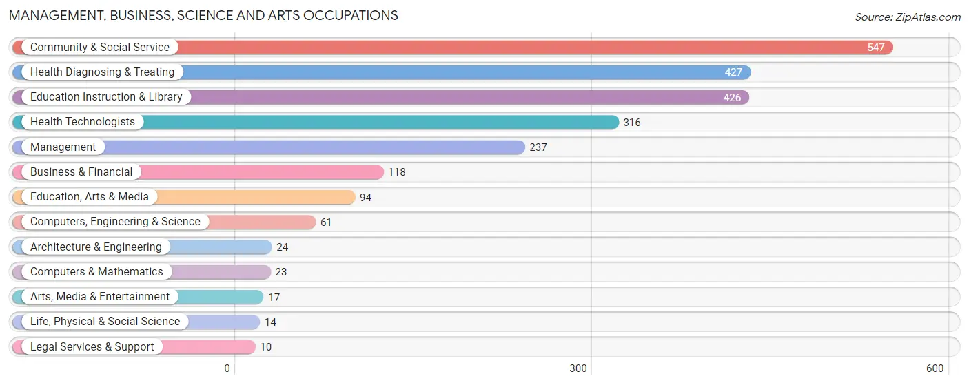 Management, Business, Science and Arts Occupations in Guayanilla Municipio