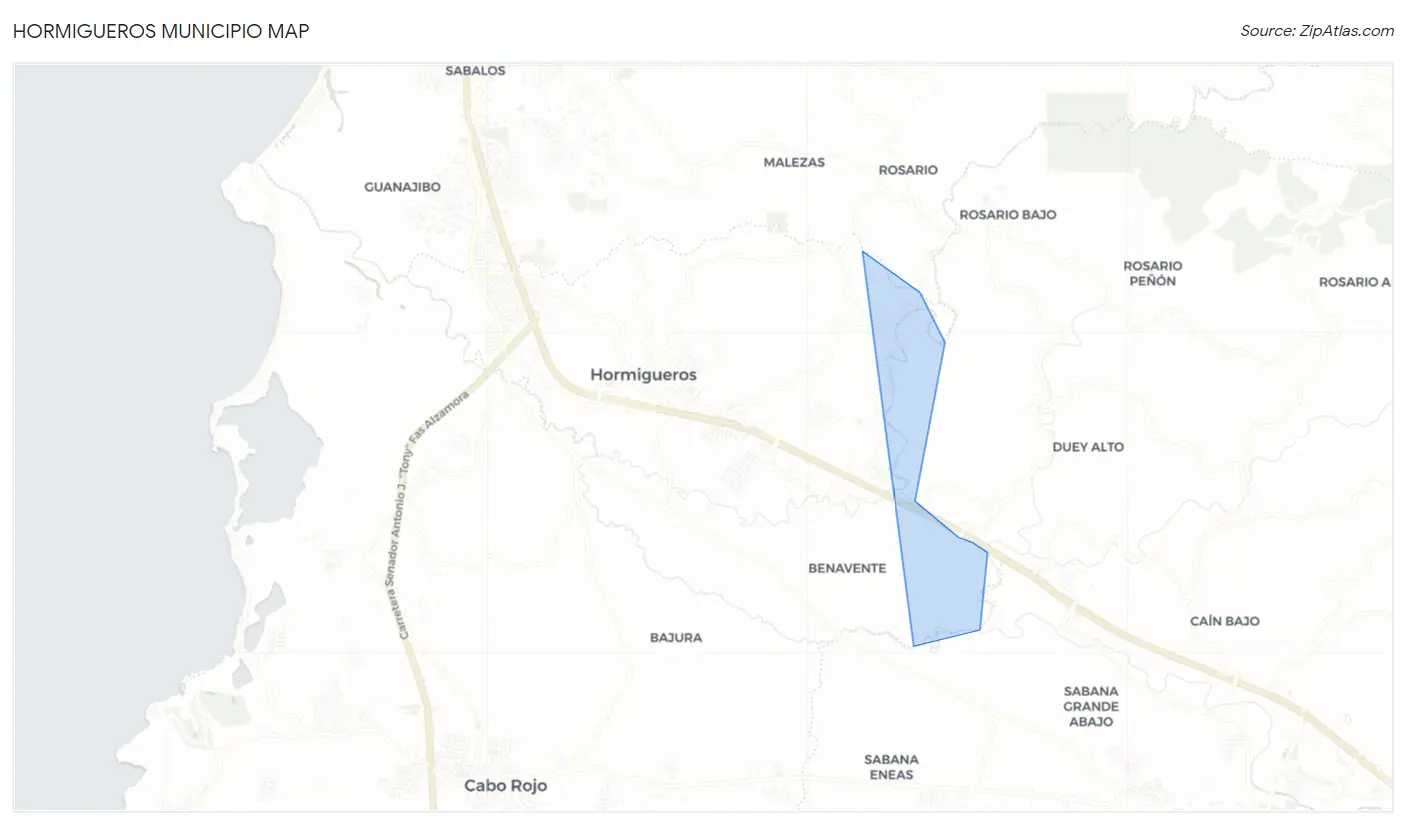 Hormigueros Municipio Map