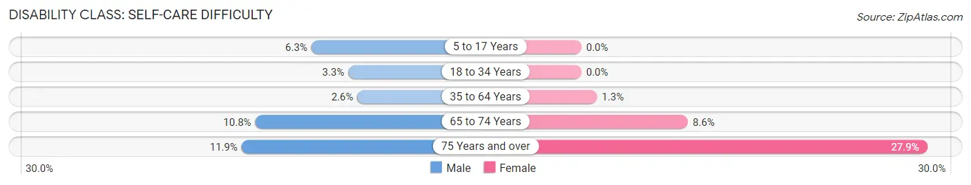 Disability in Hormigueros Municipio: <span>Self-Care Difficulty</span>