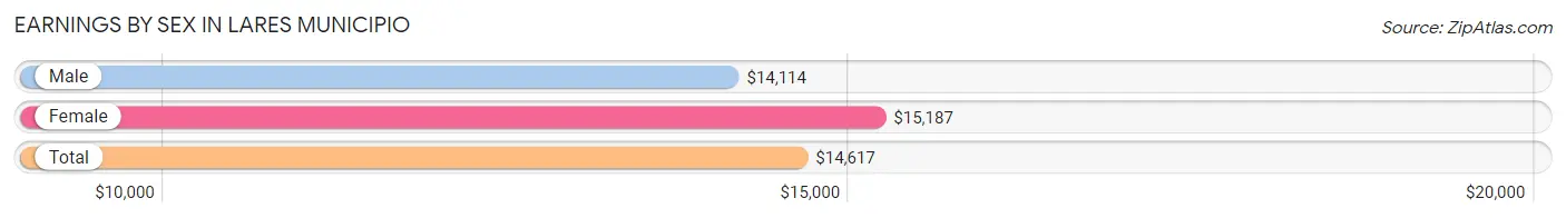 Earnings by Sex in Lares Municipio