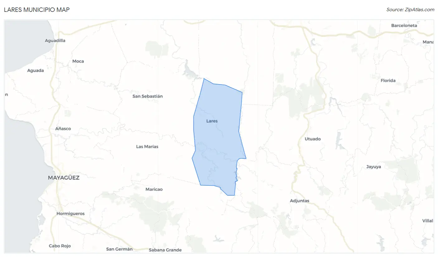 Lares Municipio Map