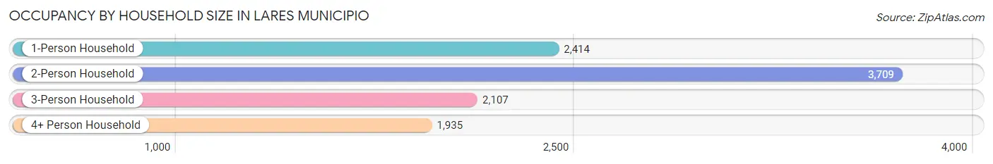 Occupancy by Household Size in Lares Municipio