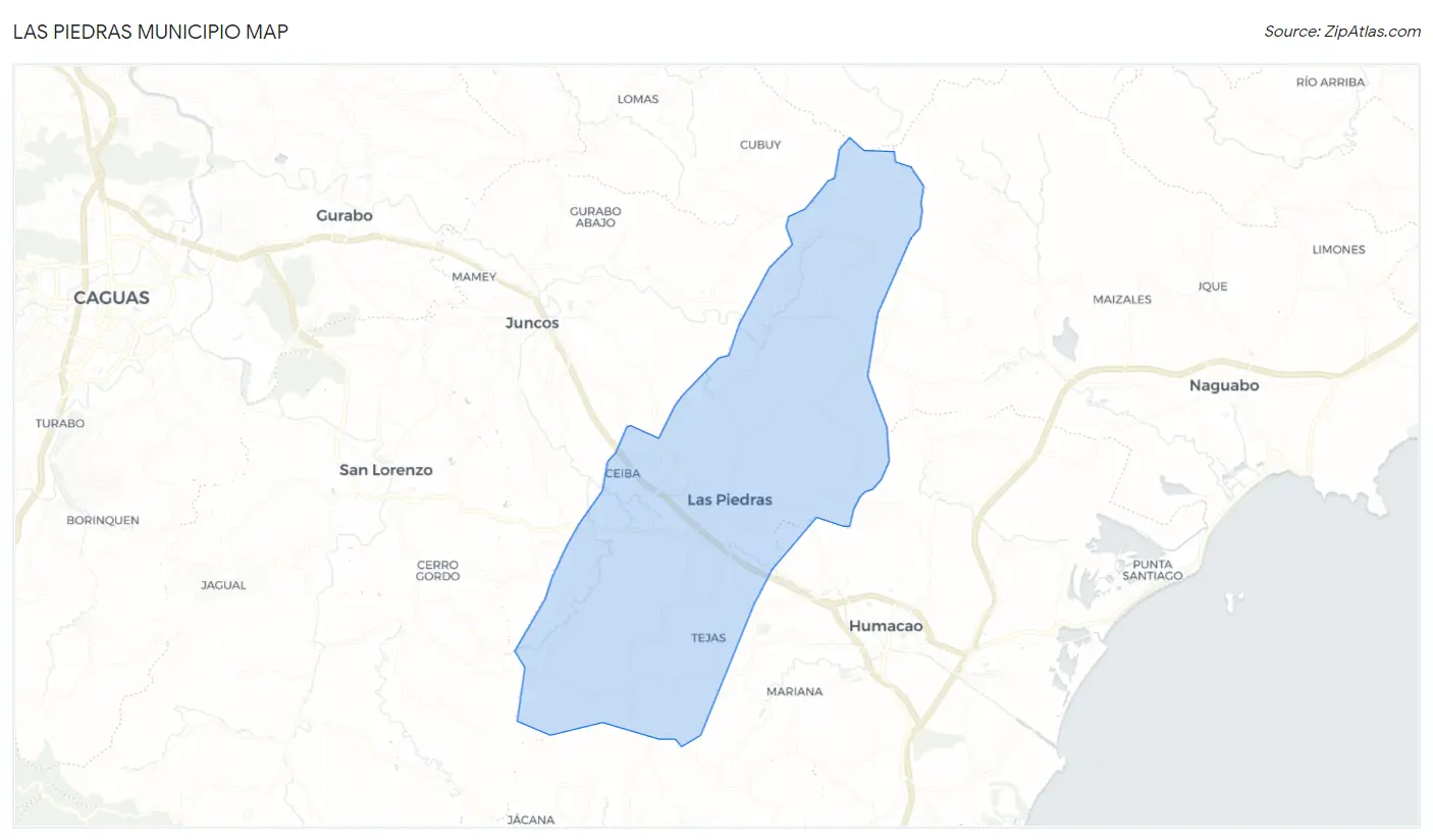 Las Piedras Municipio Map