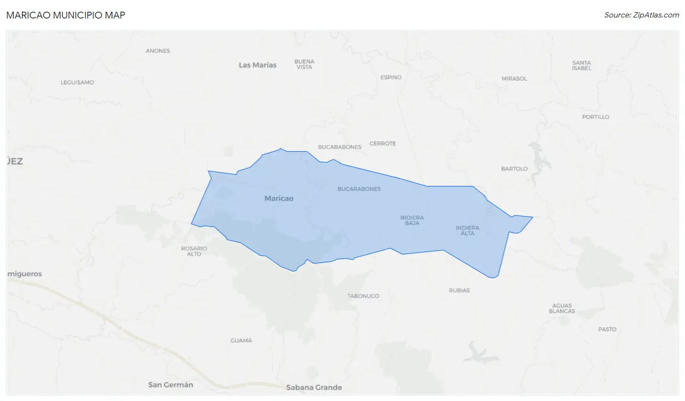 Maricao Municipio Map