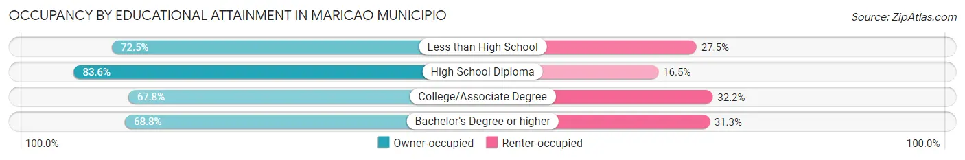Occupancy by Educational Attainment in Maricao Municipio