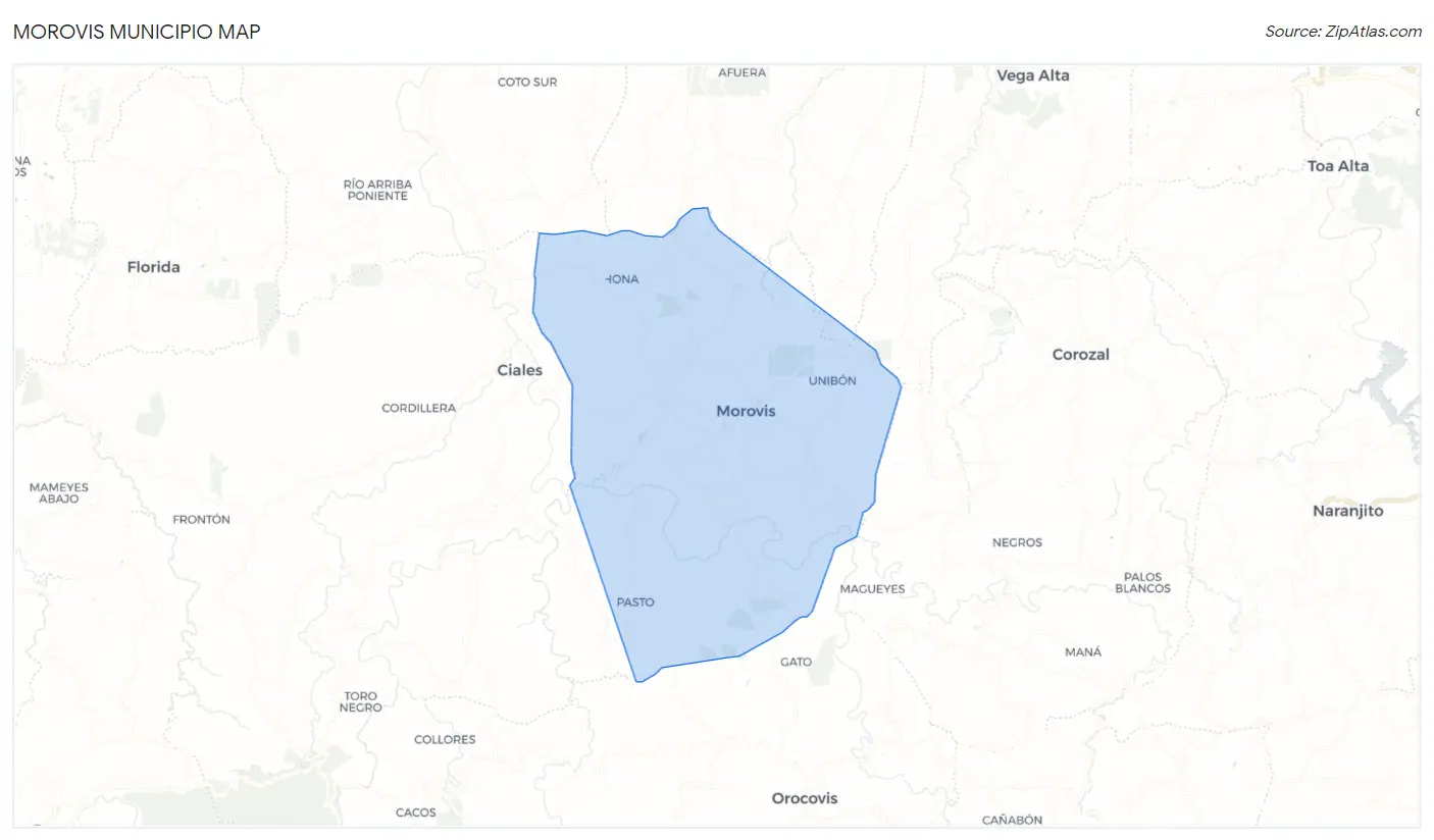 Morovis Municipio Map