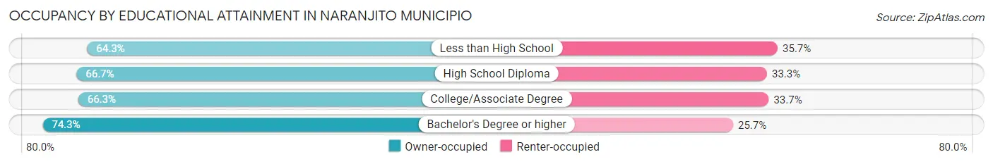 Occupancy by Educational Attainment in Naranjito Municipio