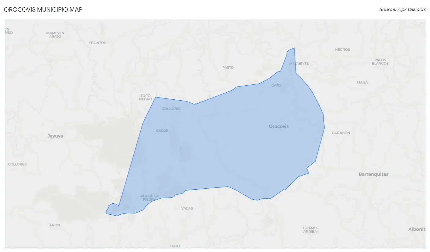 Orocovis Municipio Map