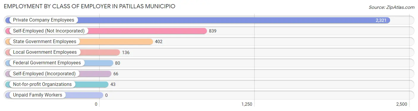 Employment by Class of Employer in Patillas Municipio