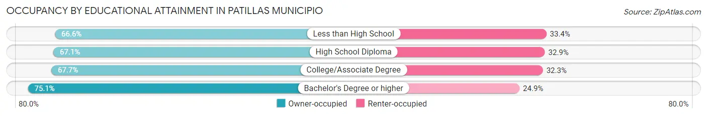 Occupancy by Educational Attainment in Patillas Municipio