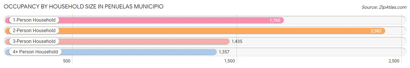 Occupancy by Household Size in Penuelas Municipio