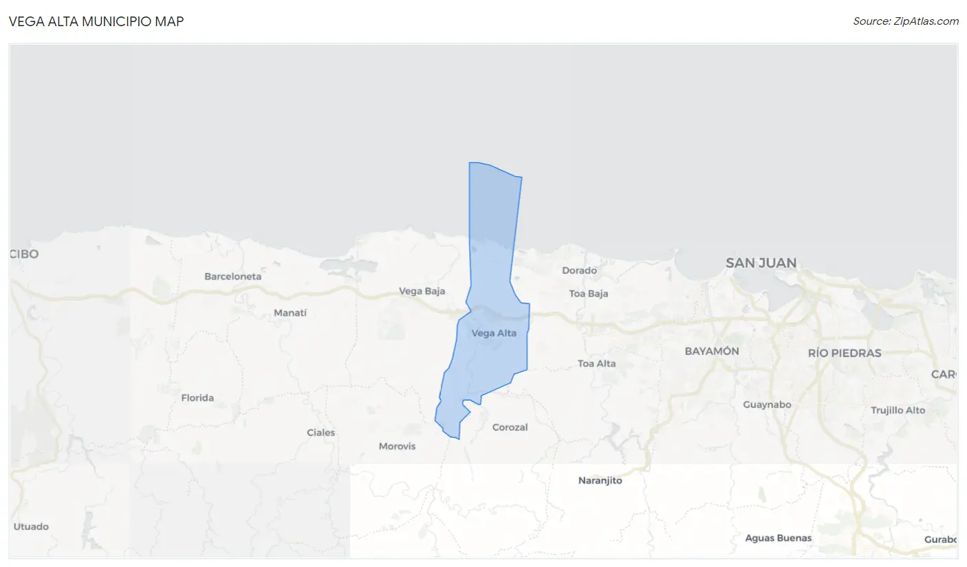 Vega Alta Municipio Map