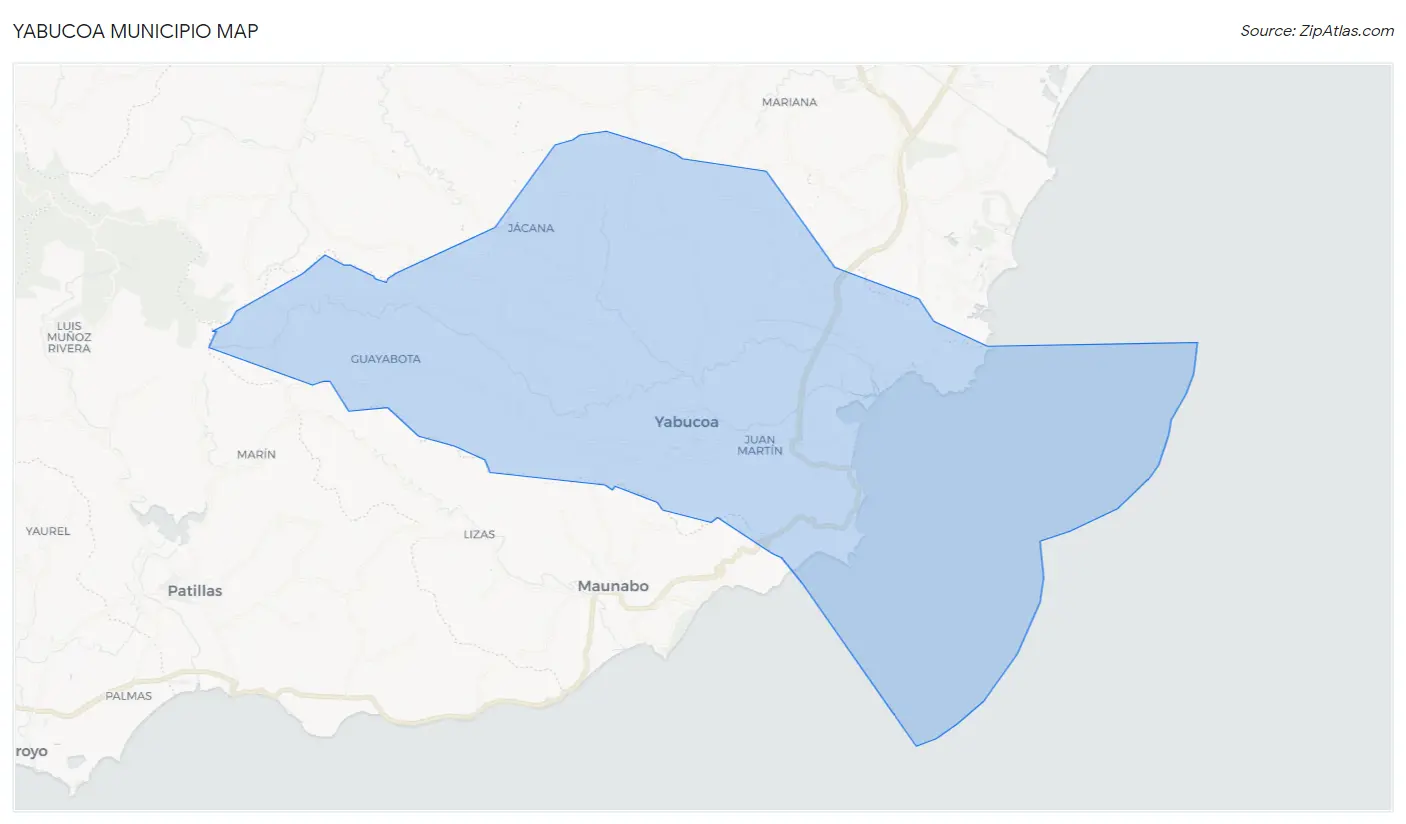 Yabucoa Municipio Map