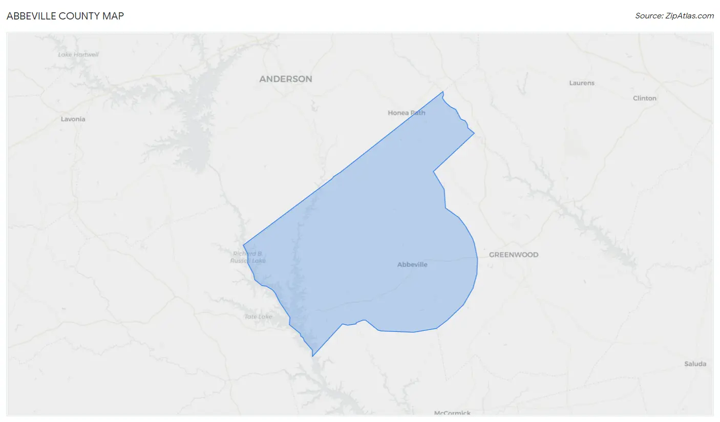 Abbeville County Map