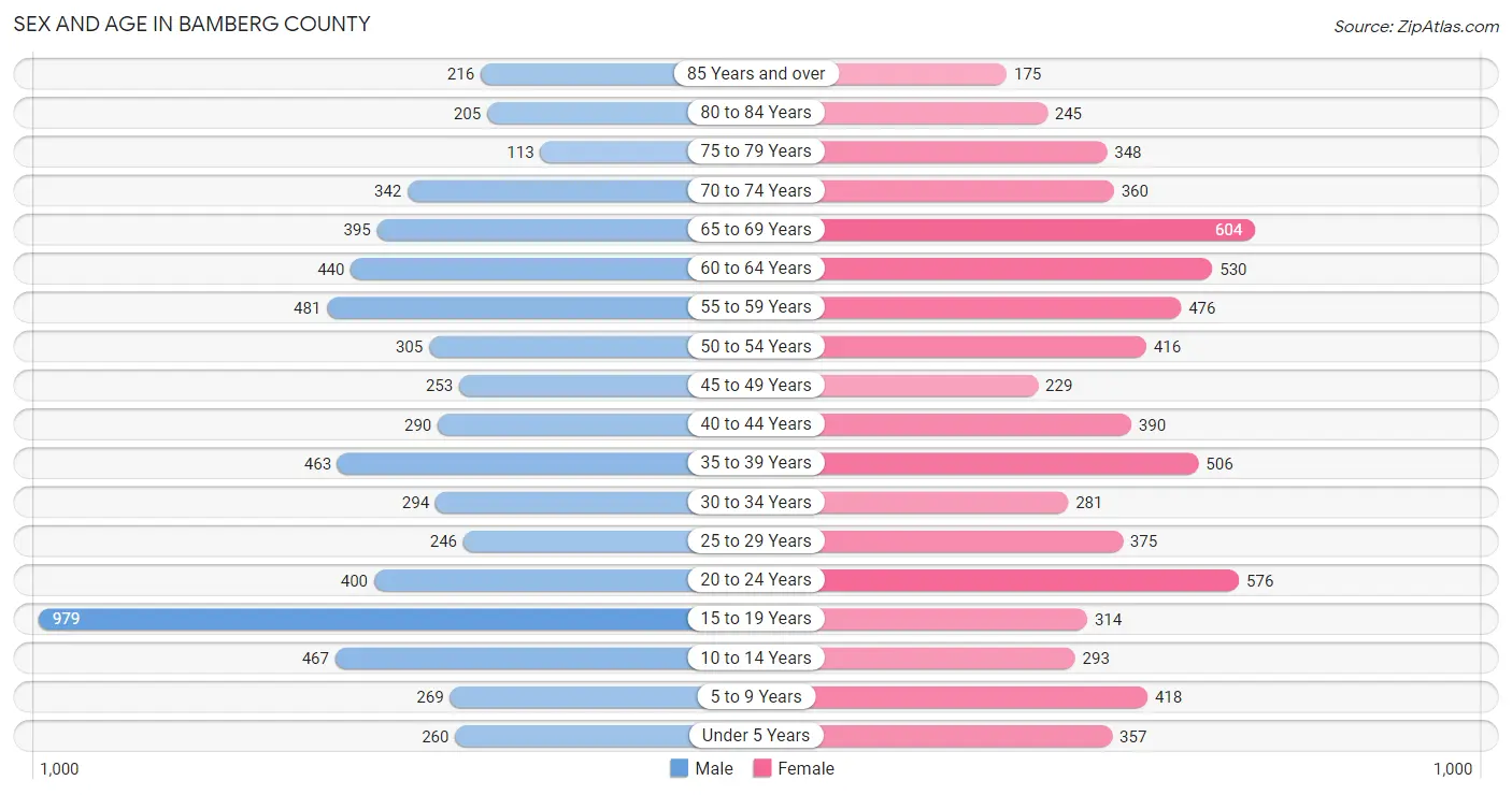 Sex and Age in Bamberg County