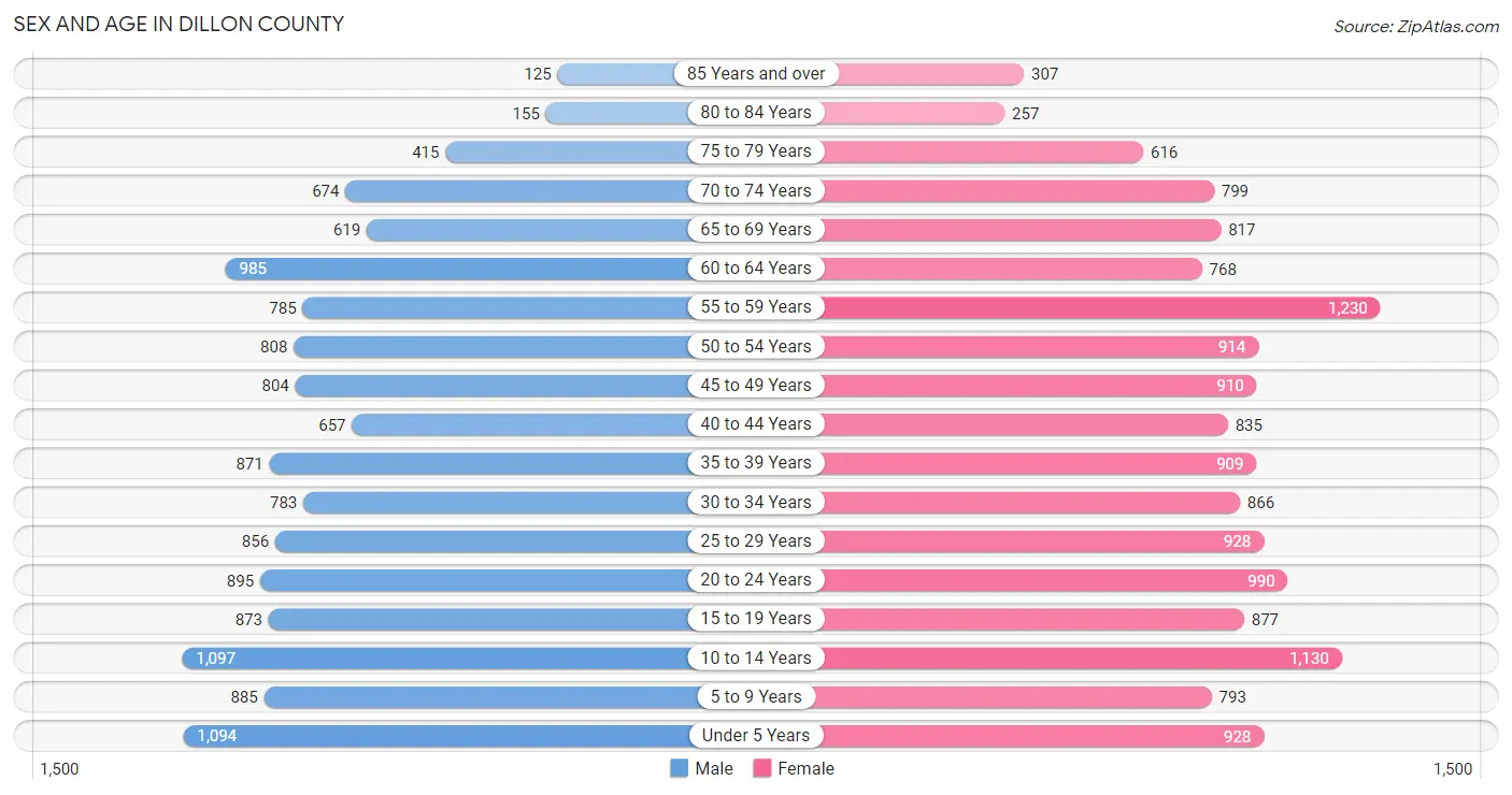 Sex and Age in Dillon County