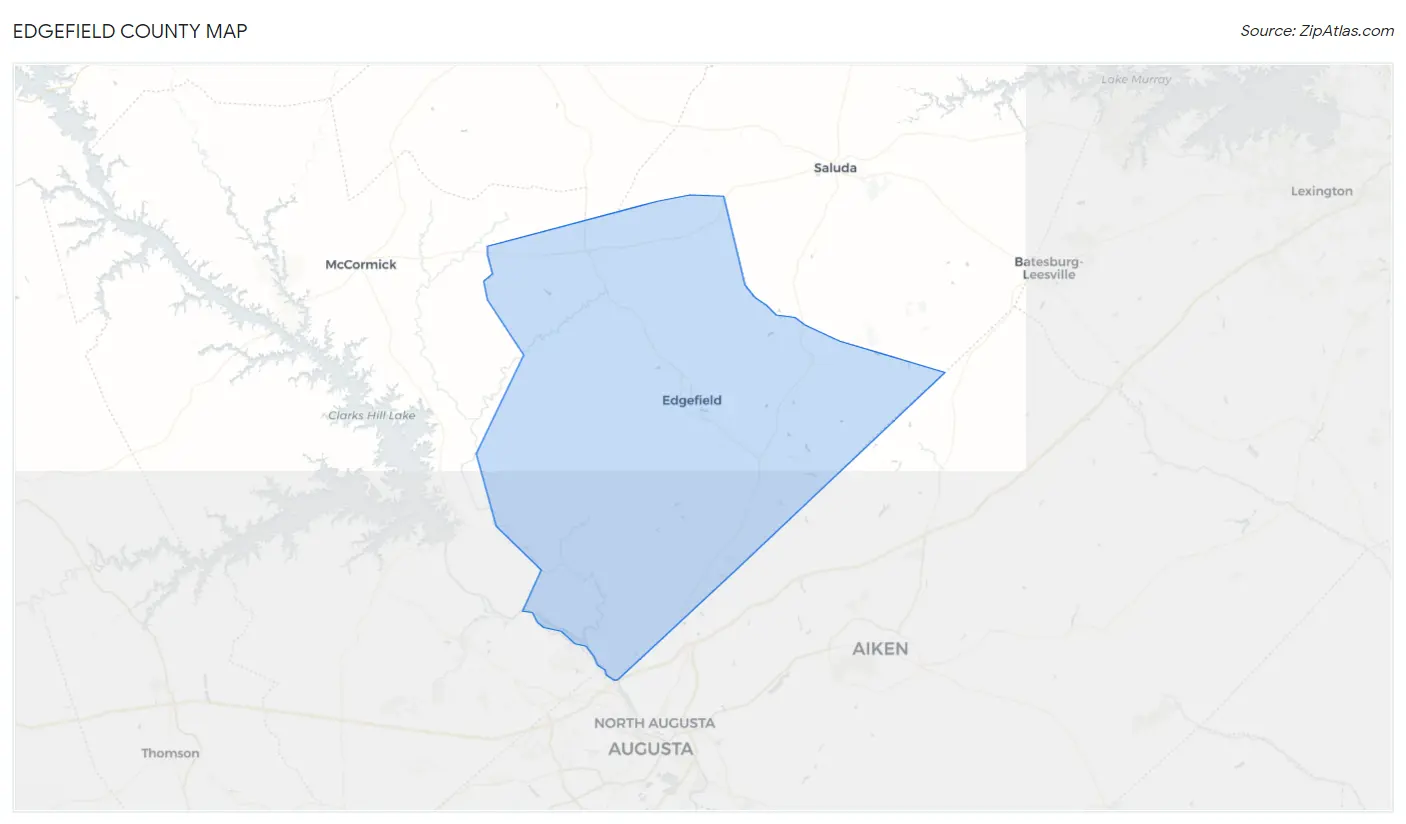 Edgefield County Map