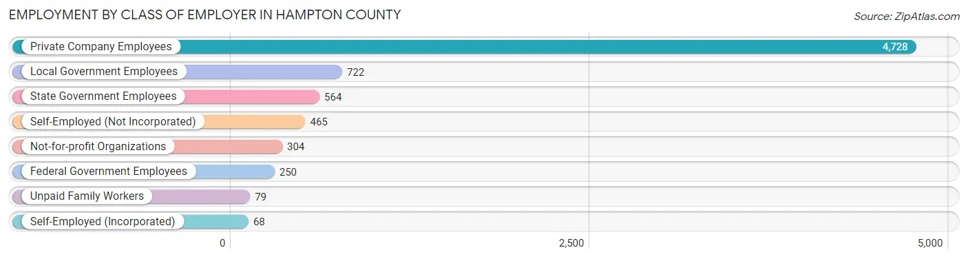 Employment by Class of Employer in Hampton County