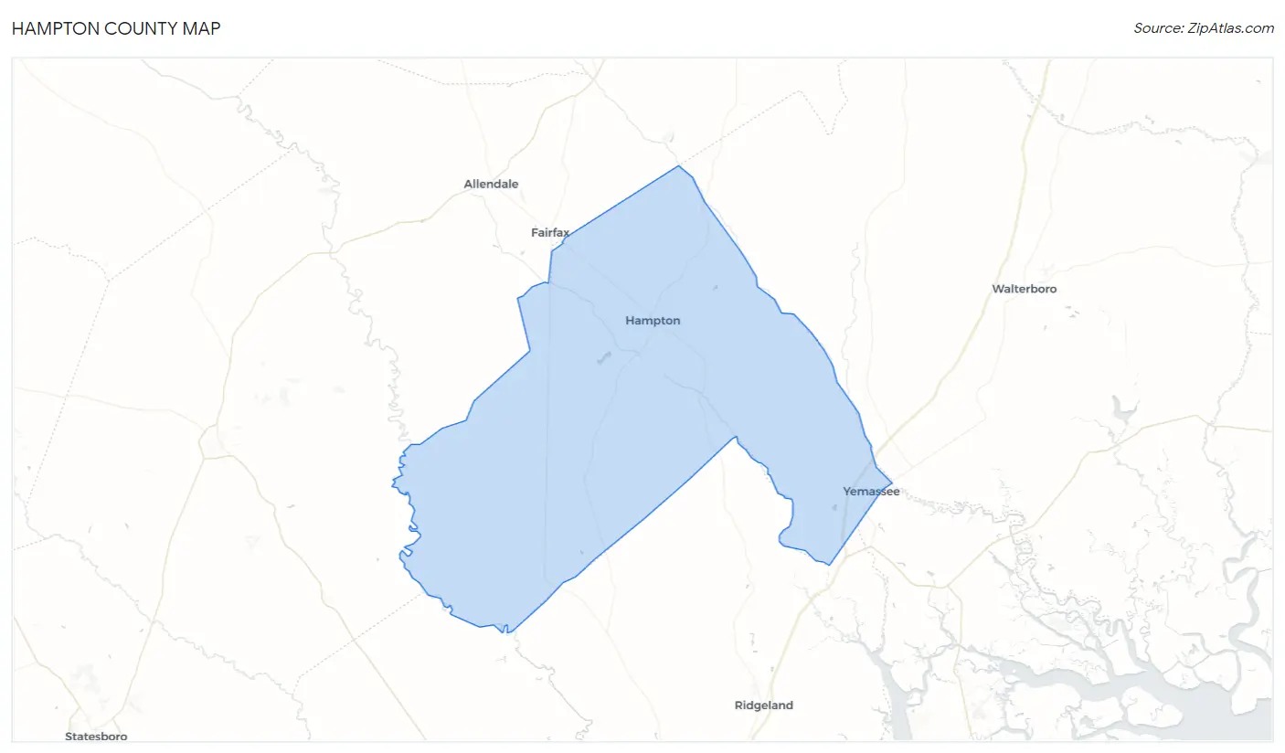 Hampton County Map