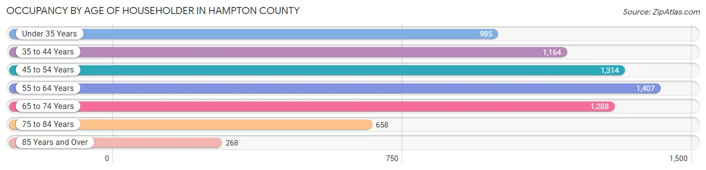 Occupancy by Age of Householder in Hampton County