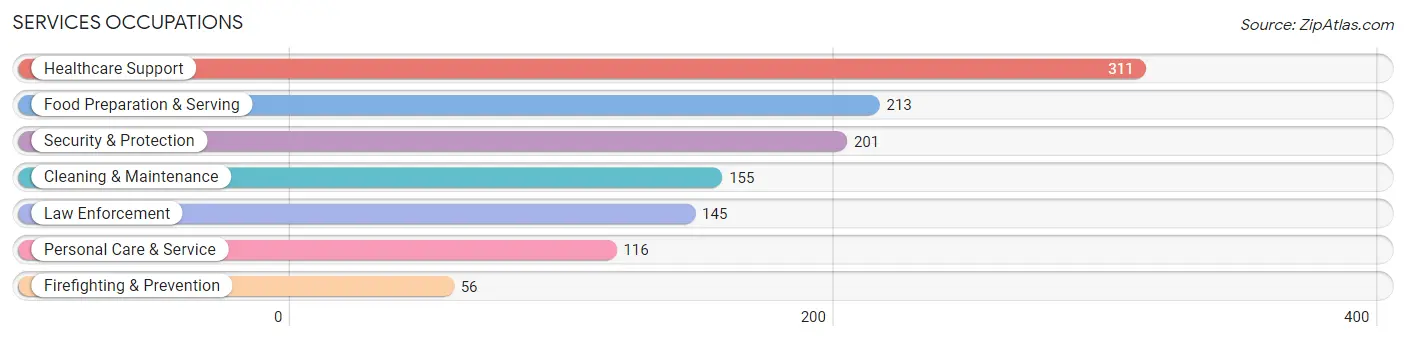 Services Occupations in Lee County