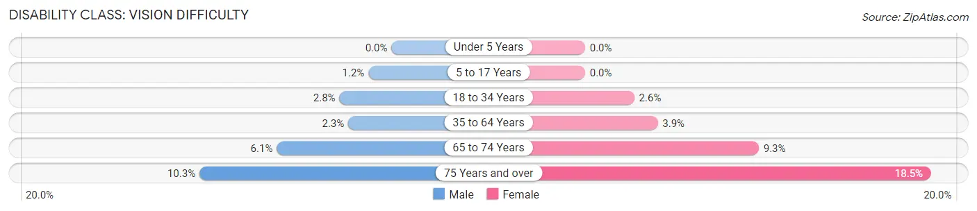 Disability in Marion County: <span>Vision Difficulty</span>