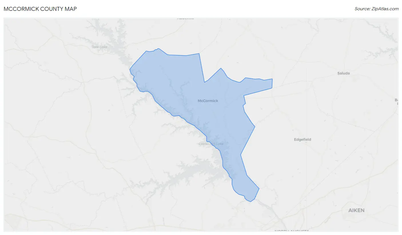 McCormick County Map
