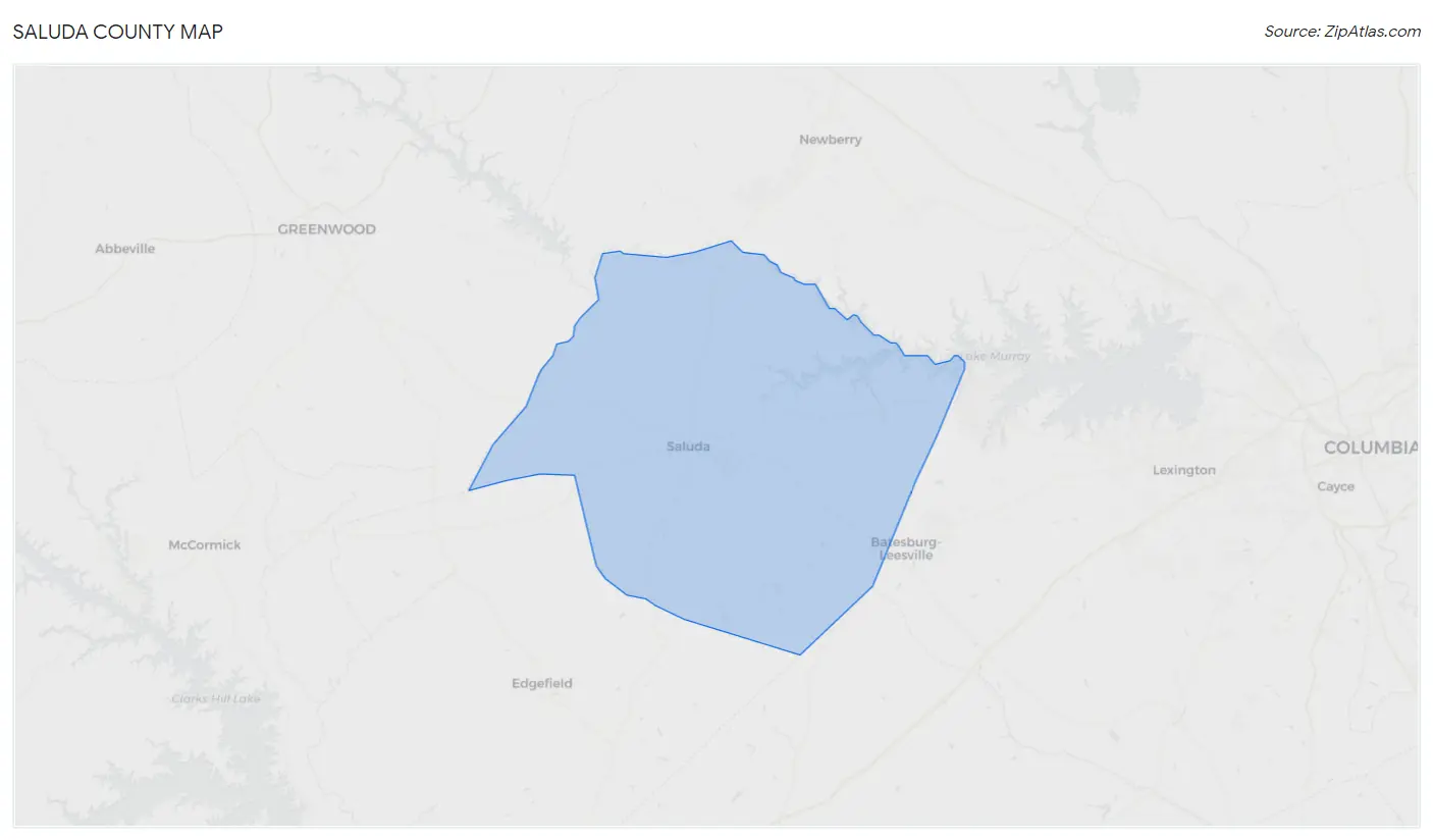 Saluda County Map
